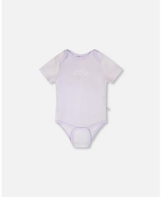 Baby Girls Evolutive Cotton Rib Jersey Onesie Lilac