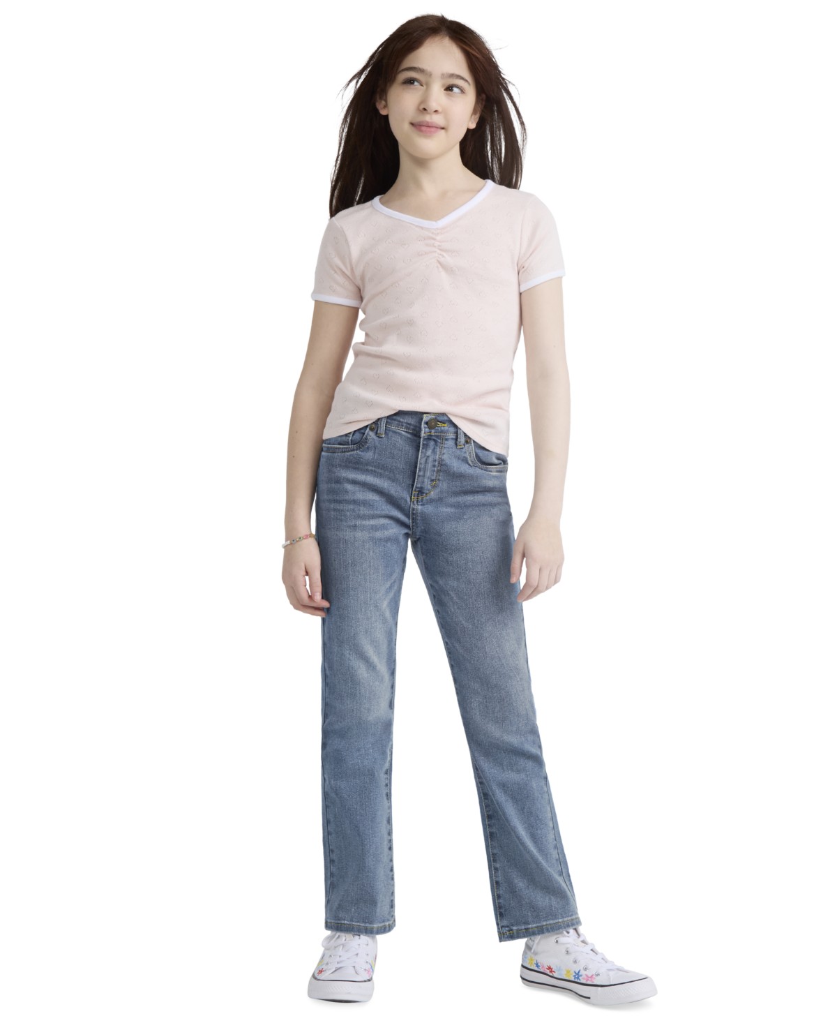 Детские Levi's Girls' 7-16 Mid-Rise Classic Bootcut Denim Jeans — фото 1