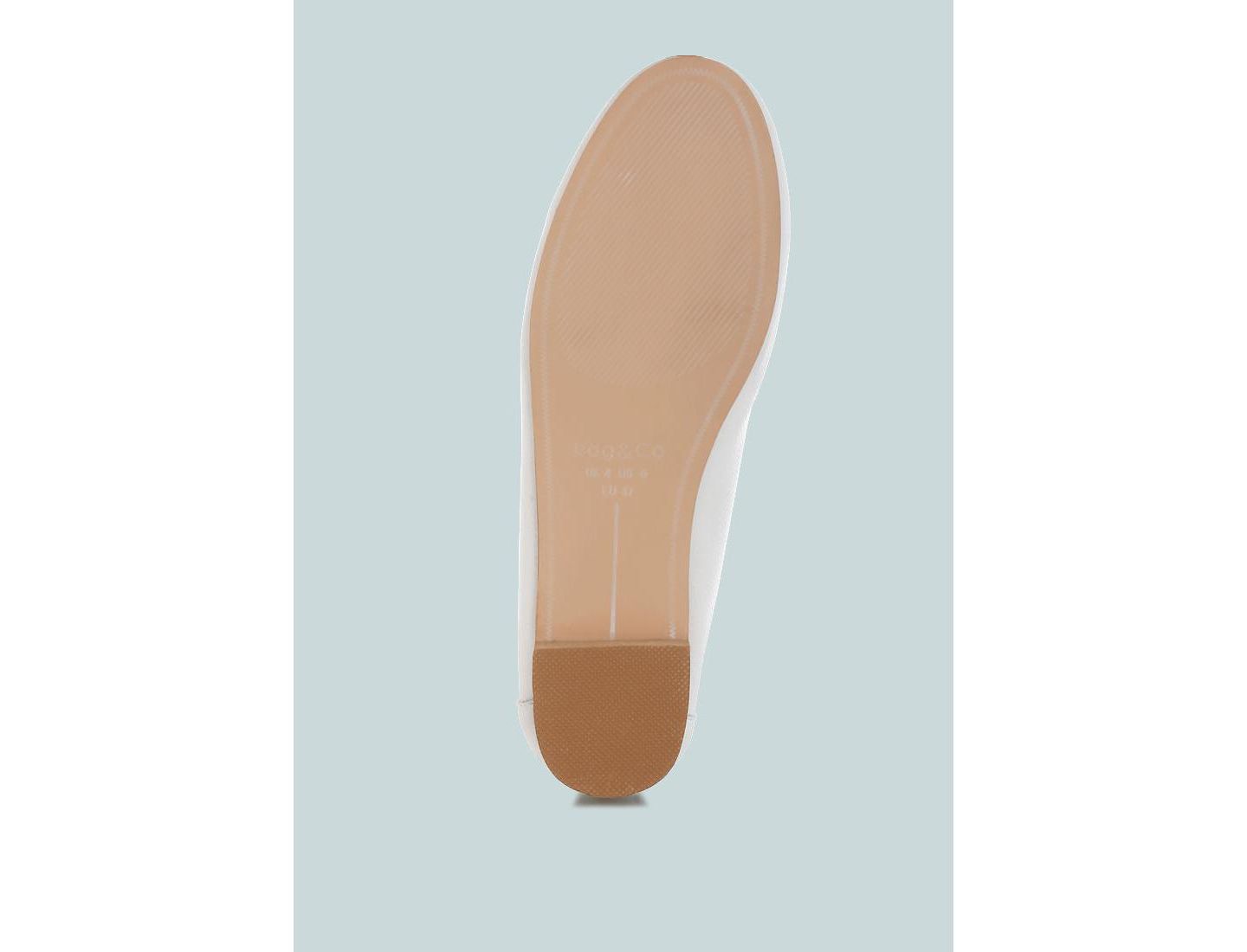 Женские туфли Rag & Co Taranis Monochromatic Horsebit Real Leather, цвет: Белый кожаный — фото 5