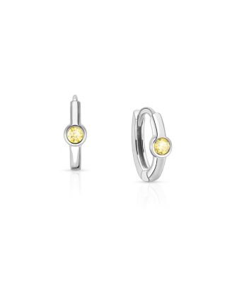Tiny Blessings Girl's Sterling Silver 9mm Birthstone Huggie Hoops Earrings - November