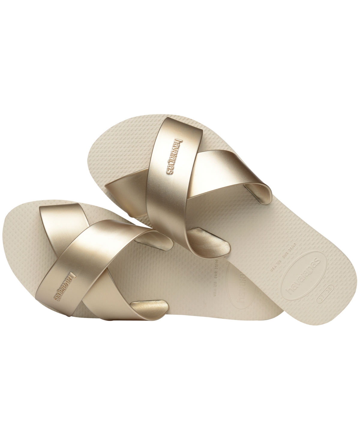 Havaianas Women's Aqua Metallic Round Toe Sandals