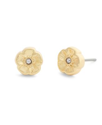 Faux Stone Signature Tea Rose Stud Earrings