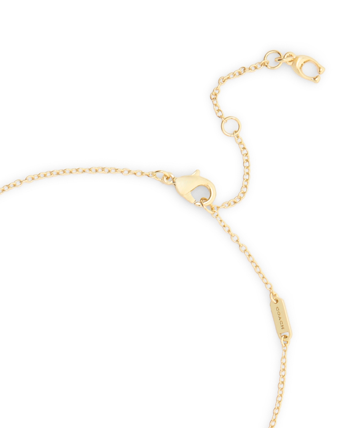 Coach Red Signature C Cherry Slider Necklace