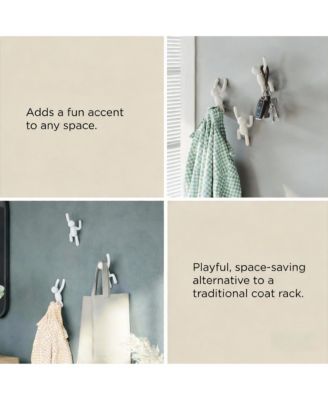 YIGII Wall Hooks Set of 3 - Fun Climbing Buddy Design for Hanging Clothes Accessories