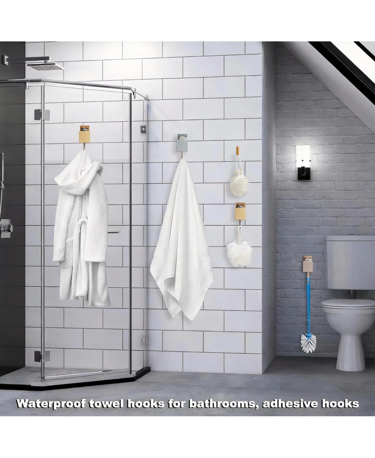 Yigii 6pcs Cute Cat Coat Hooks for Wall and Door