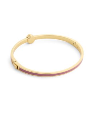 Purple Signature Tea Rose Enamel Bangle Boxed Bracelet