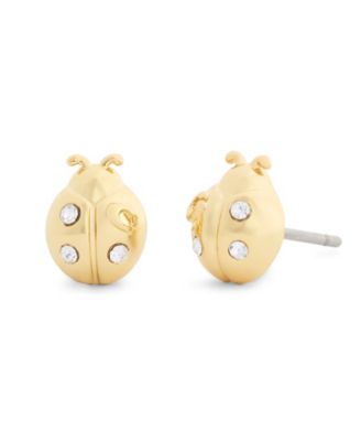 Faux Stone Ladybug Stud Earrings