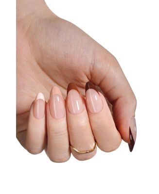 Medium Almond French Tip Press-On Nails Kit (224 pcs)