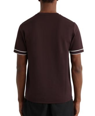 Men's Piped-Trim Textured T-Shirt