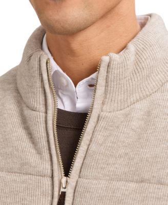 Men's Rib-Knit Zip-Through Gilet