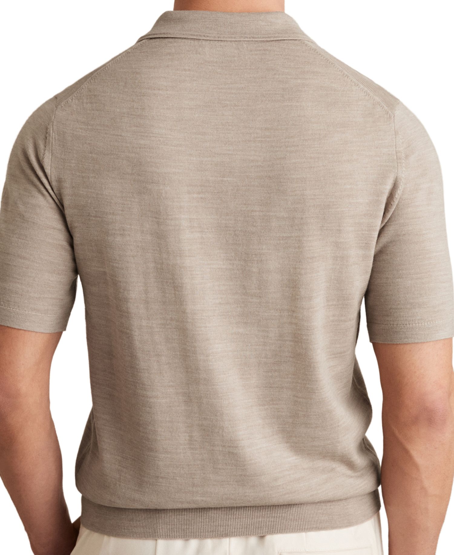 Men's Duchie Merino Wool Open Collar Polo Shirt