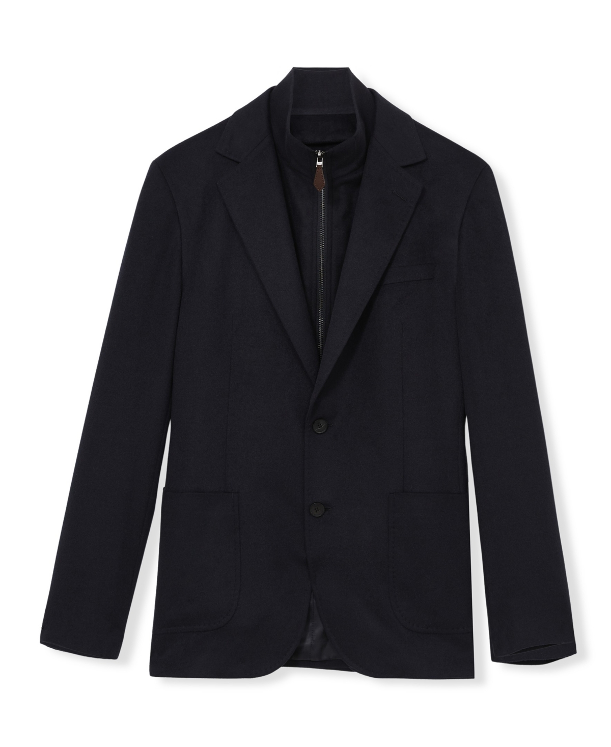 Reiss Men's Tailored-Fit Single-Breasted Blazer With Gilet Insert