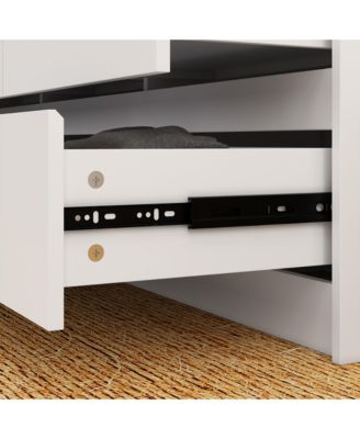 9-Drawer White Paint Finish Dresser Chest of Drawers