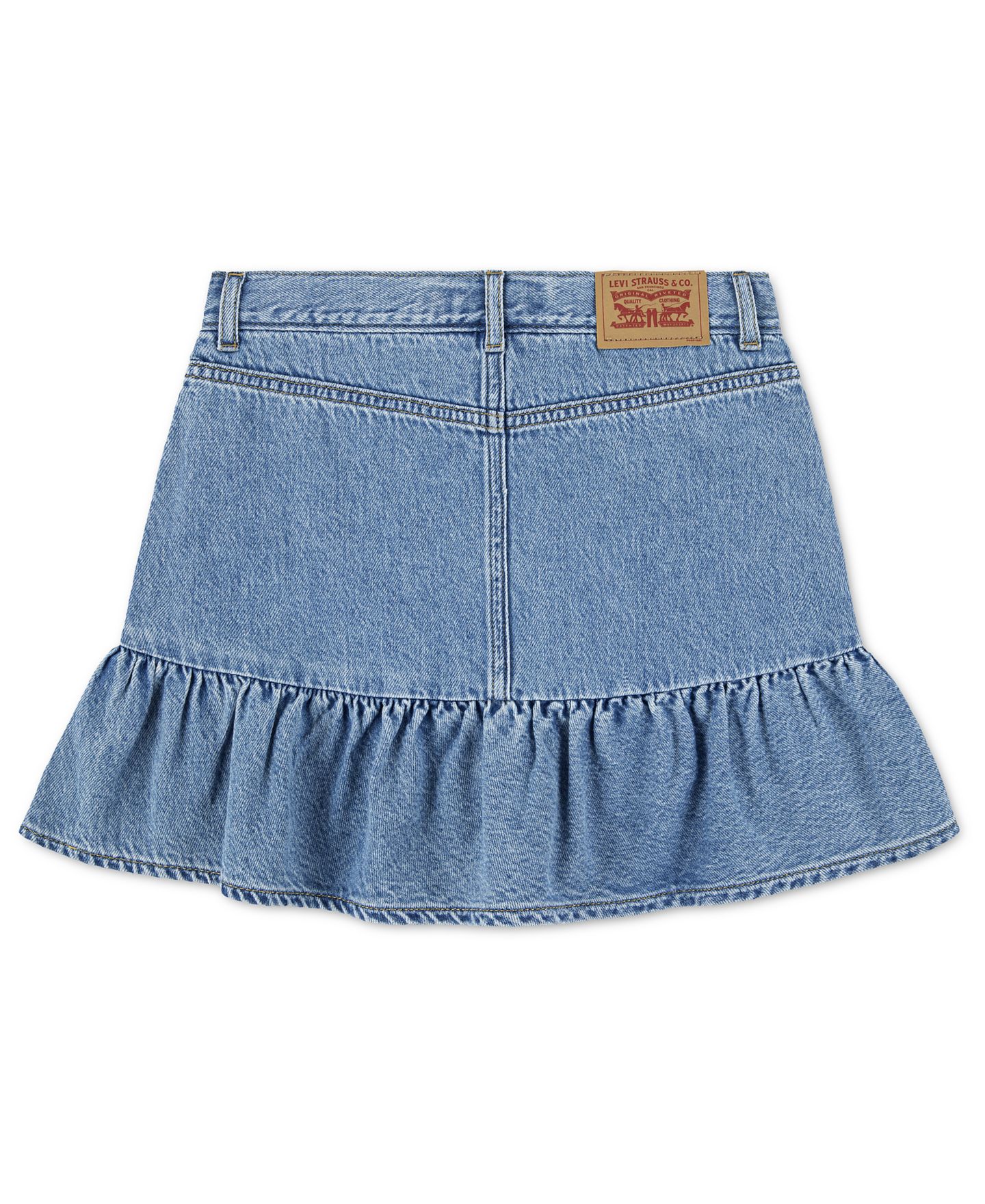 Юбка Levi's Flounce Mini Skirt для девочек, цвет: Средний синий — фото 6