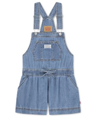 Girls' 7-16 Apron Neck Shortalls