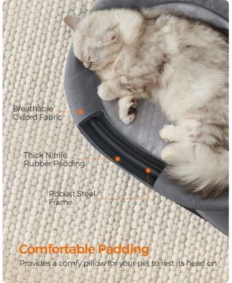 2-Tier Elevated Pet Bed with Steel Frame, Breathable Mesh, Washable Fabric, Top 20 lb/Bottom 28 lb