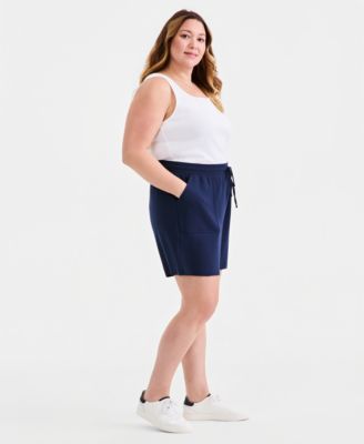 Plus Size Raw-Hem Lux Soft French Terry Shorts