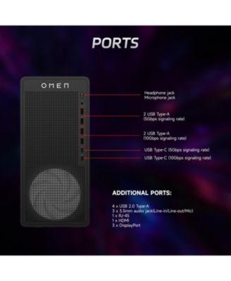 Omen 16L TG03-0000m Gaming Tower Desktop AMD Ryzen 7 8700F 8GB RAM NVIDIA GeForce RTX 5060 512GB SSD Storage Windows 11 Home - Black