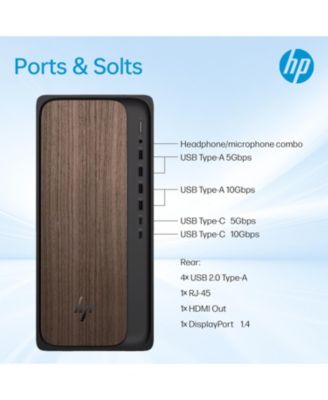 OmniDesk Premium Tower Desktop Intel Core Ultra 5 225 8GB RAM Intel Graphics 512GB SSD Storage Windows 11 Home - Black