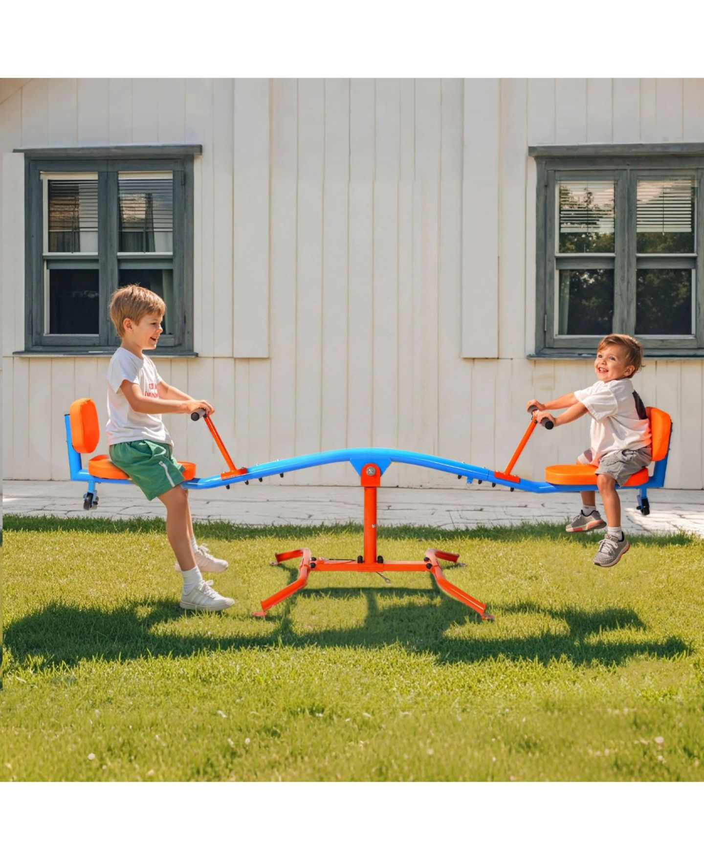 Детская игрушка SUGIFT Heavy-Duty Kids Seesaw with 300 lbs Capacity, 360° Rotation & Safety Handles — фото 2