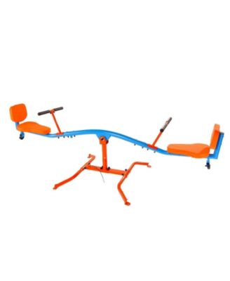 Heavy-Duty Kids Seesaw with 300 lbs Capacity, 360&deg; Rotation & Safety Handles