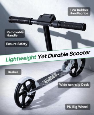 Lightweight Foldable Kick Scooter for Kids 8+ & Teens, Dual Suspension with 8" Wheels, Wide Deck, Supports Up to 330 lbs