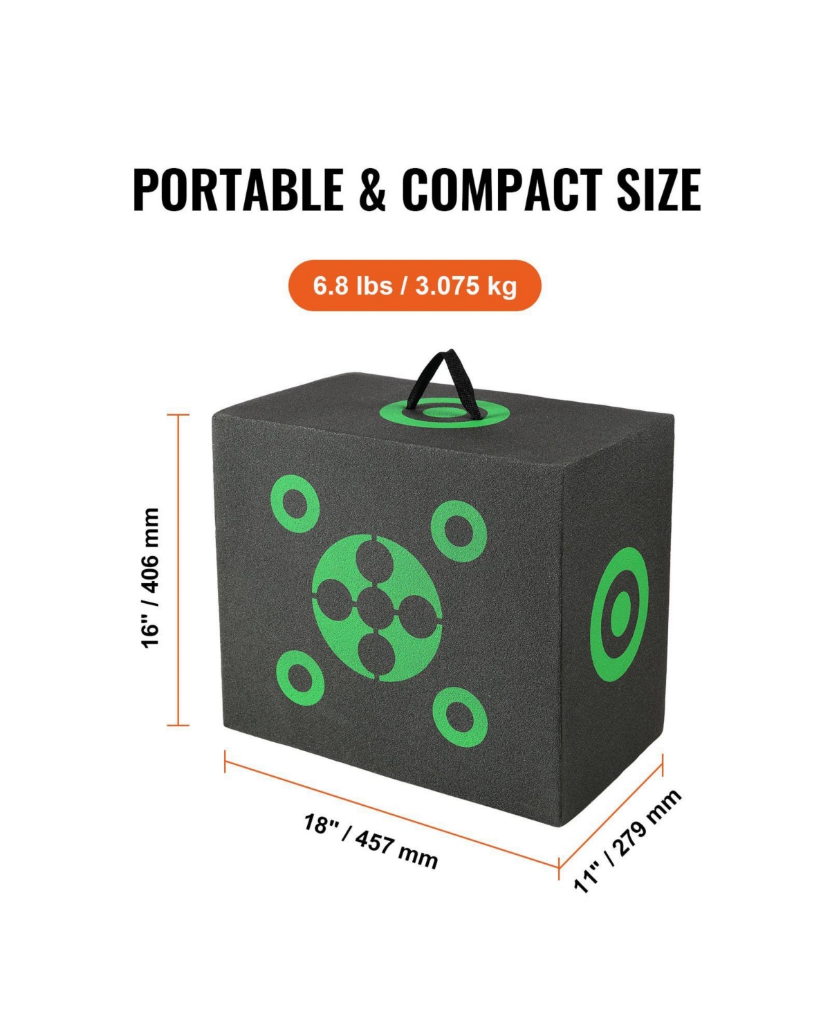 Sugift Archery Target 16"x18" Portable Foam Target with Carry Handle