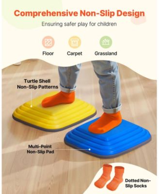 10-PC Large Balance Stepping Stones Set, Non-Slip 220 lb Capacity