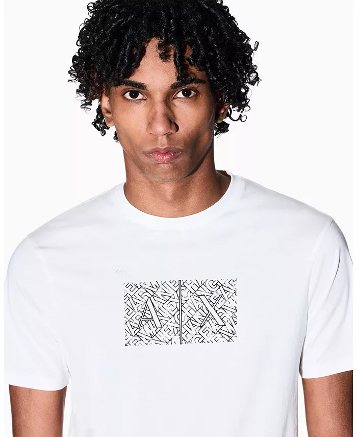 Men's Short Sleeve Jersey Printed Box Logo T-Shirt - thumbnail 8