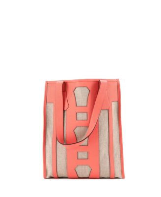 PM Petit H Bell Tote Toile and Leather