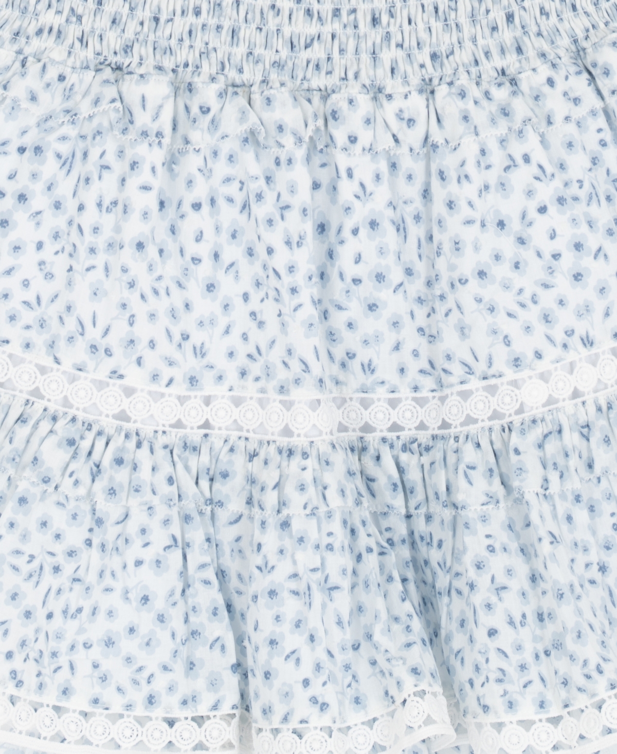 Rare Editions Girls' 7-16 Floral Printed Smocked Top and Skort, 2-Piece Set