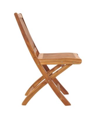 Folding Patio Chairs 2 pcs Solid Teak Wood