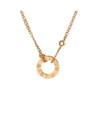2 Diamonds Love Pendant Necklace