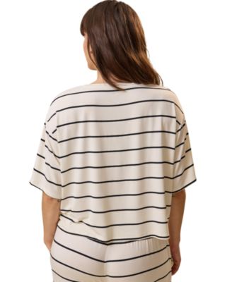 Maternity Aria Casual Short Sleeve Cropped Top Limited Edition Color