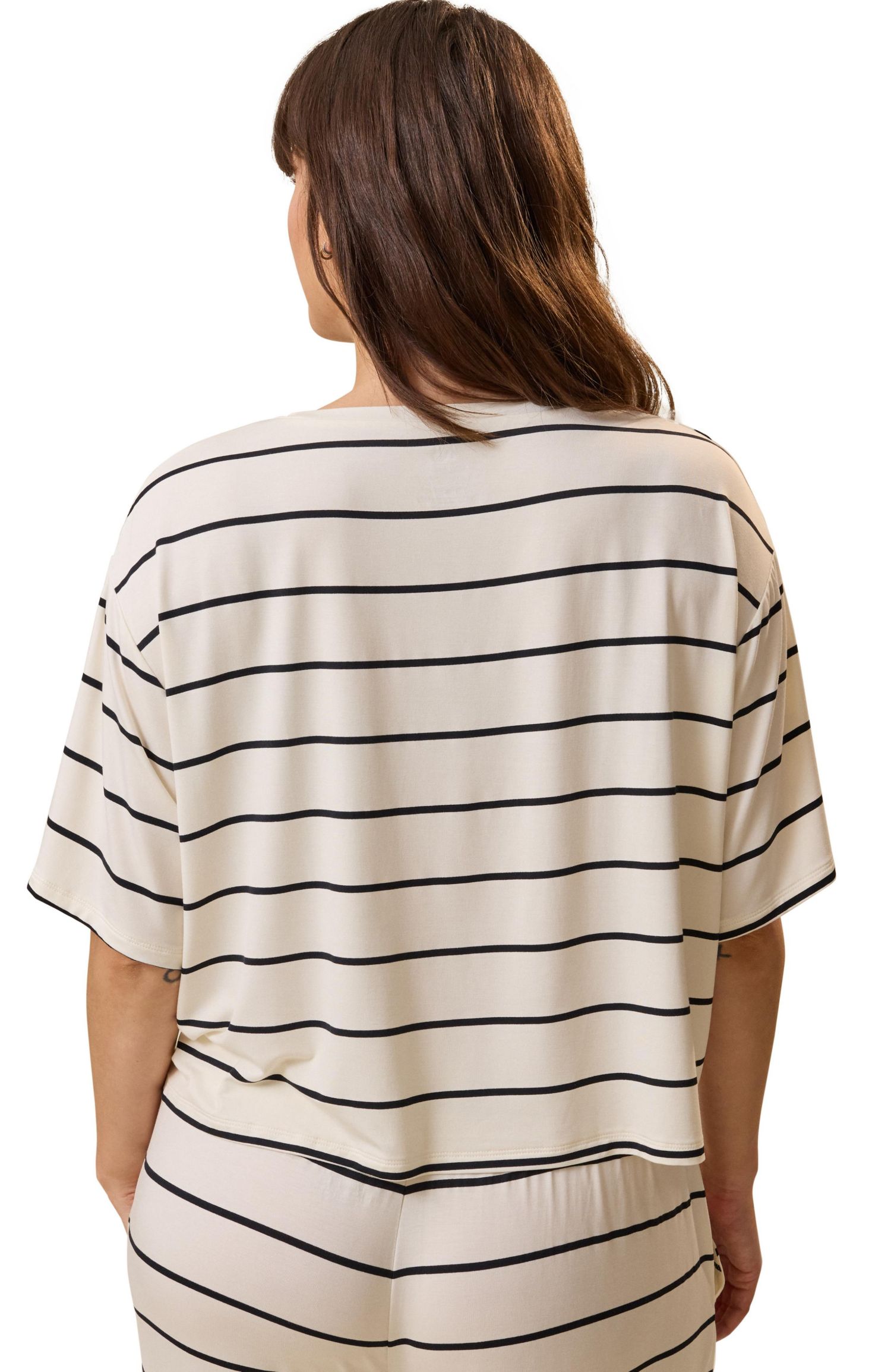 Maternity Aria Casual Short Sleeve Cropped Top Limited Edition Color