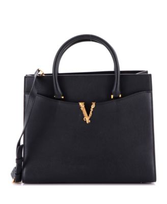 Large Virtus Front Pocket Tote Leather