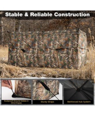 See-Through Pop-Up Hunting Blind Panel Waterfowl Blind for 1-3 People