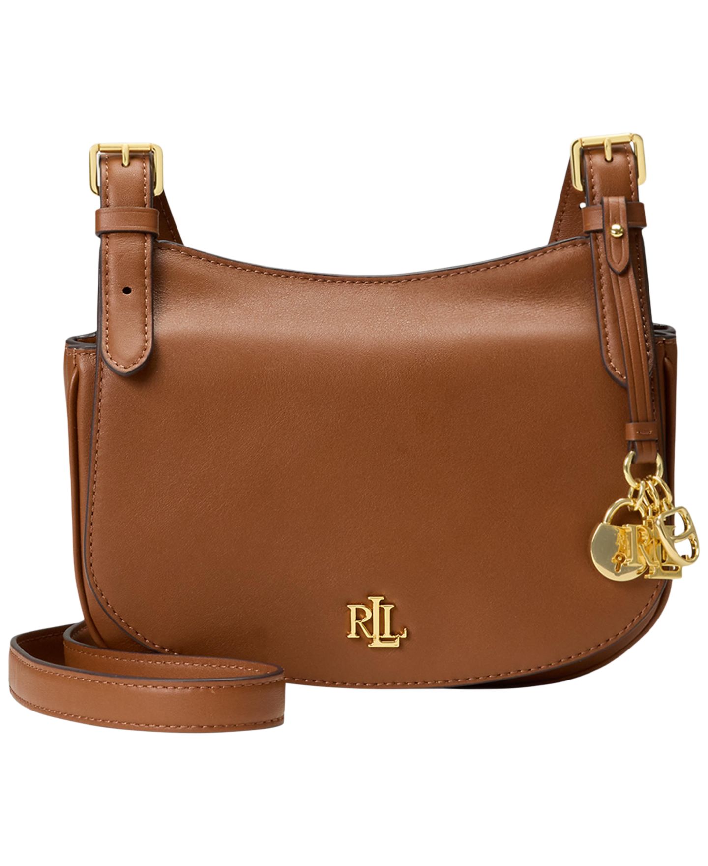 Женская сумка Lauren Ralph Lauren Marcy Medium Leather Crossbody, цвет: Коричневый — фото 1