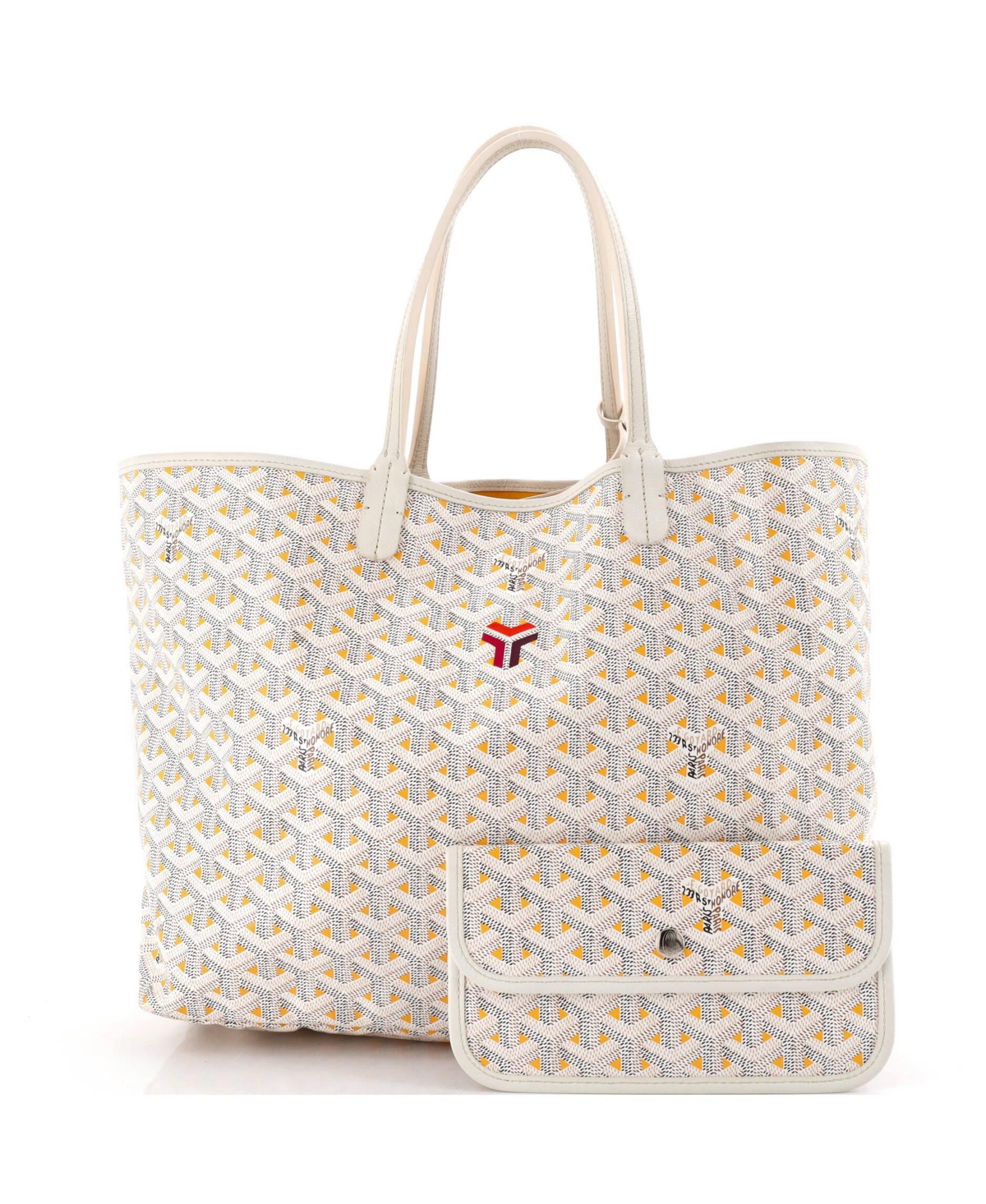 Pre-Owned Goyard Pm Saint Louis Tote Claire Voie Coated Canvas