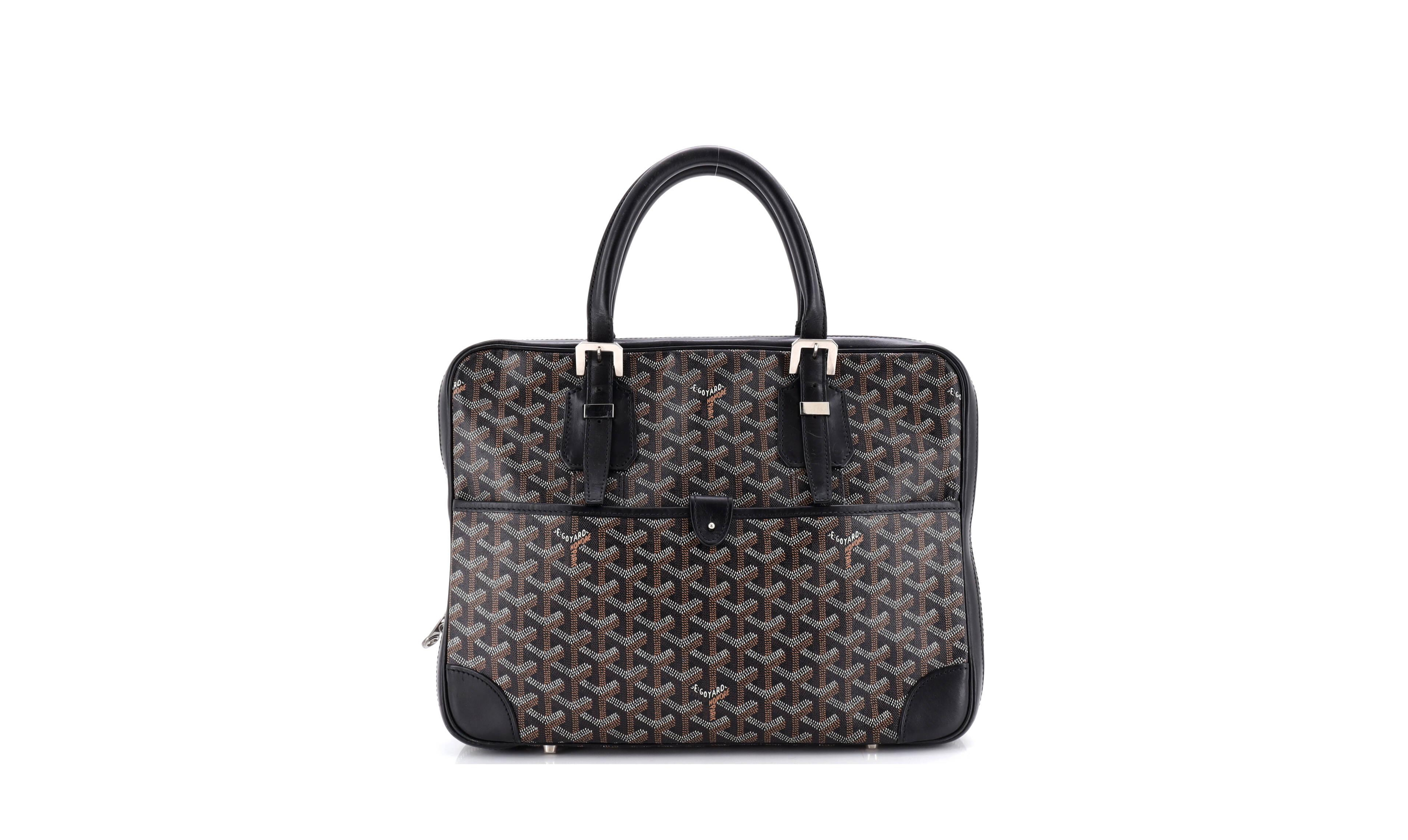 Pre-Owned Goyard Pm Ambassade Briefcase Coated Canvas