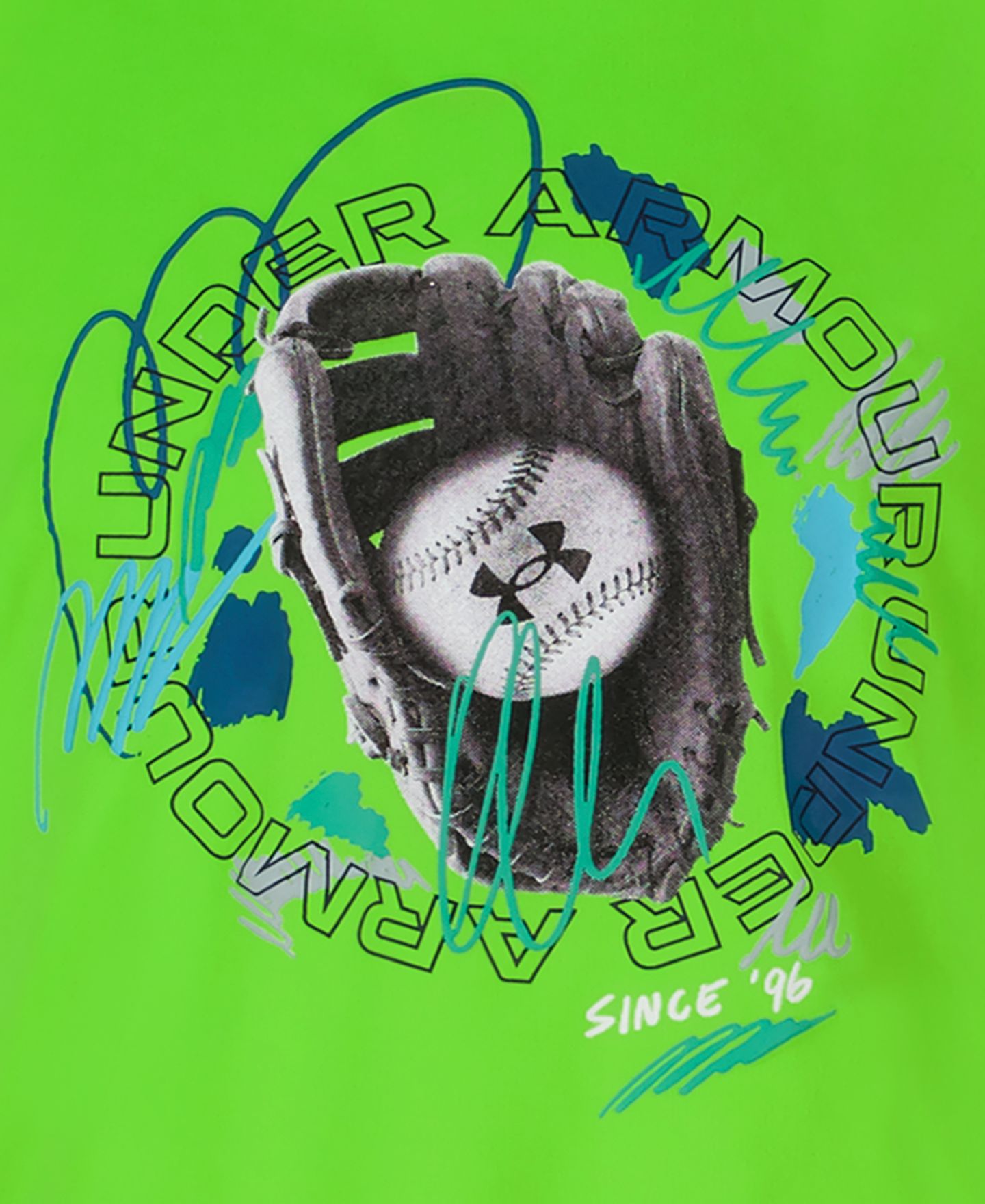 Футболка Under Armour Tech Curve Ball Short-Sleeve T-Shirt для мальчиков, цвет: Зелёный — фото 5