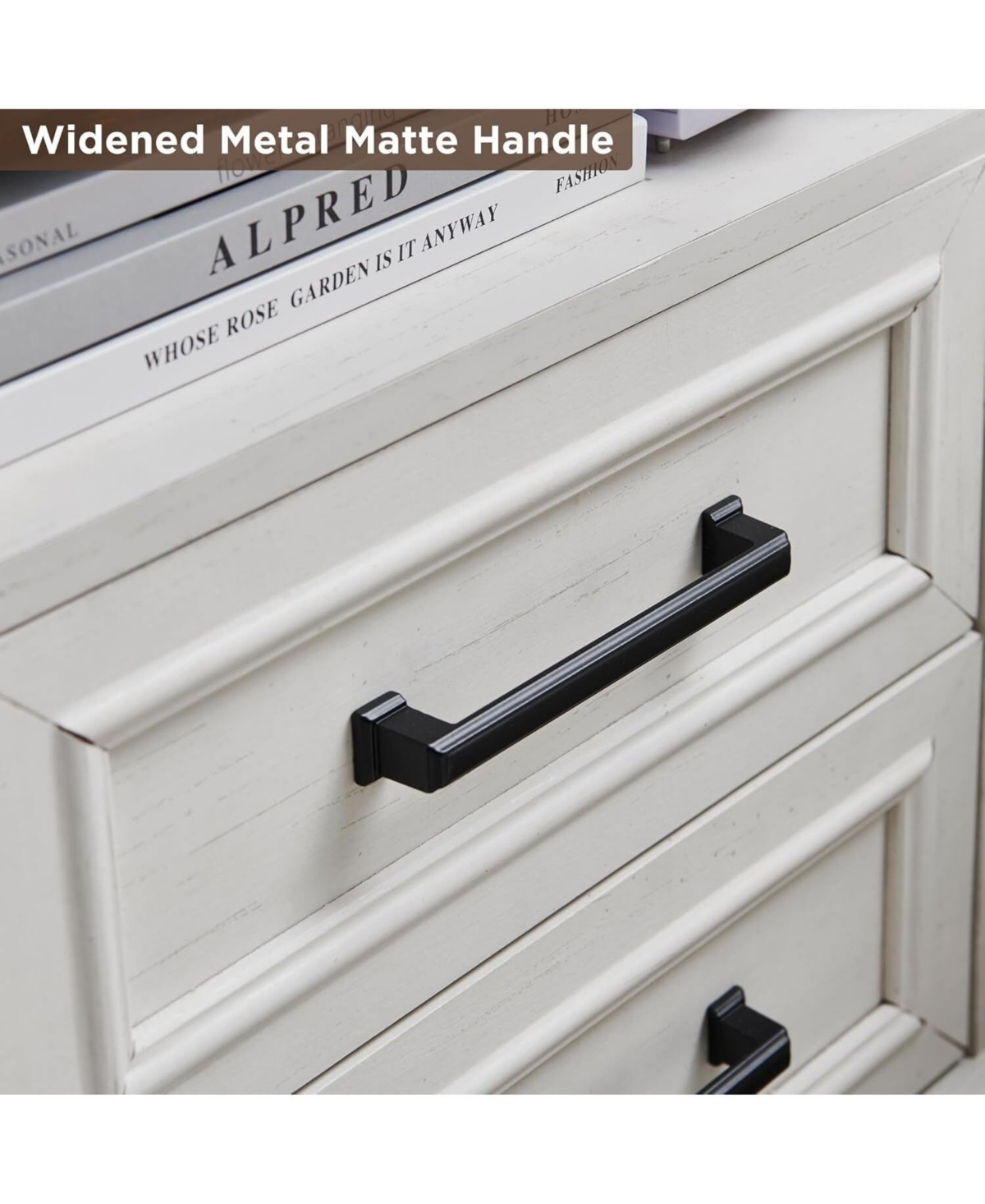 Gaomon 18 Inch White Farmhouse Nightstand, 2-Drawer End Table with Usb Charging Station Bedside Cabinet