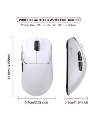 Tri-Mode Wireless Gaming Mouse, Lightweight, 10000 DPI Adjustable, 1000Hz Polling Rate, BT5.3+2.4G+Wired, for PC, Laptop, Mac