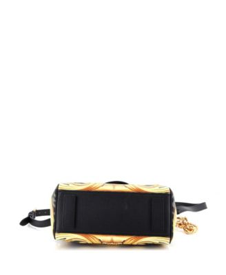 Medium x Fendi Fendace La Medusa Top Handle Bag Printed Laminated Leather with Leather