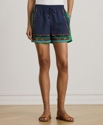 Women's Darrett Belting Print & Polka Dot Drawcord Shorts