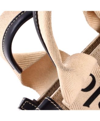 Small Woody Convertible Tote Canvas with Leather