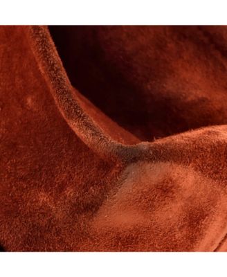 Medium Woody Tote Suede with Canvas