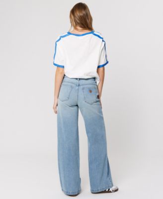 Women's Stevie Mid Rise Wide-Leg Jeans
