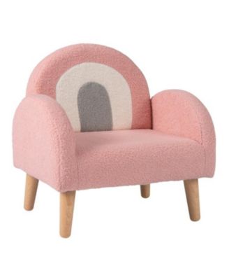 Children s Lounge Armchair with Cushioned Back and Armrests
