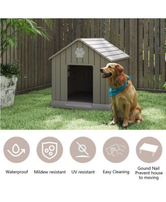 31 inch pointed dog house All Weather Insulated Shelter for Medium Dogs with Waterproof Design